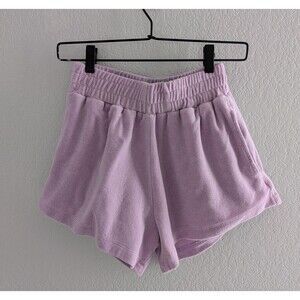 Daily Drills Terry Cloth Shorts Women's Size XS/S Lavender Athletic Sweat Shorts